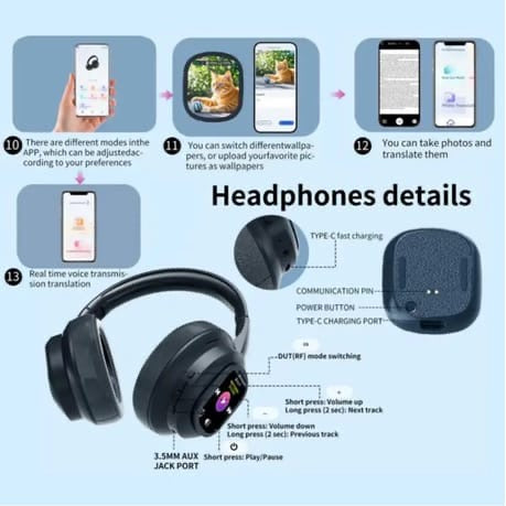 AI headset •LCD screen